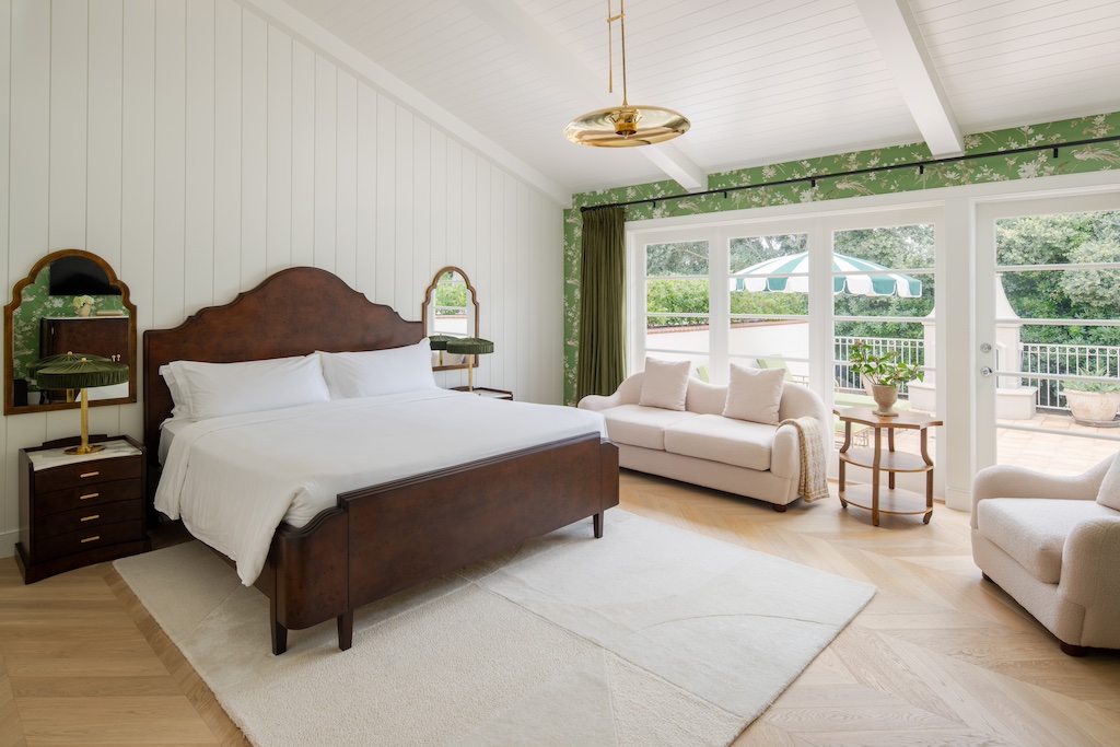 Prestige Bungalow bedroom interior with a king-size bed