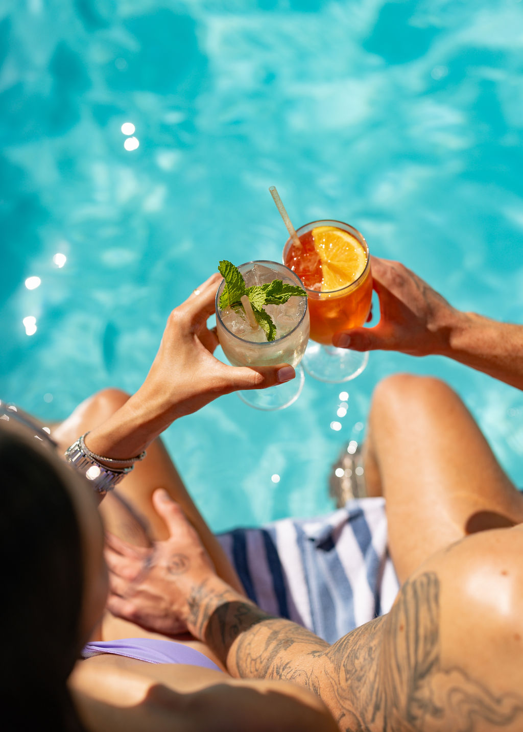 Poolside drinks